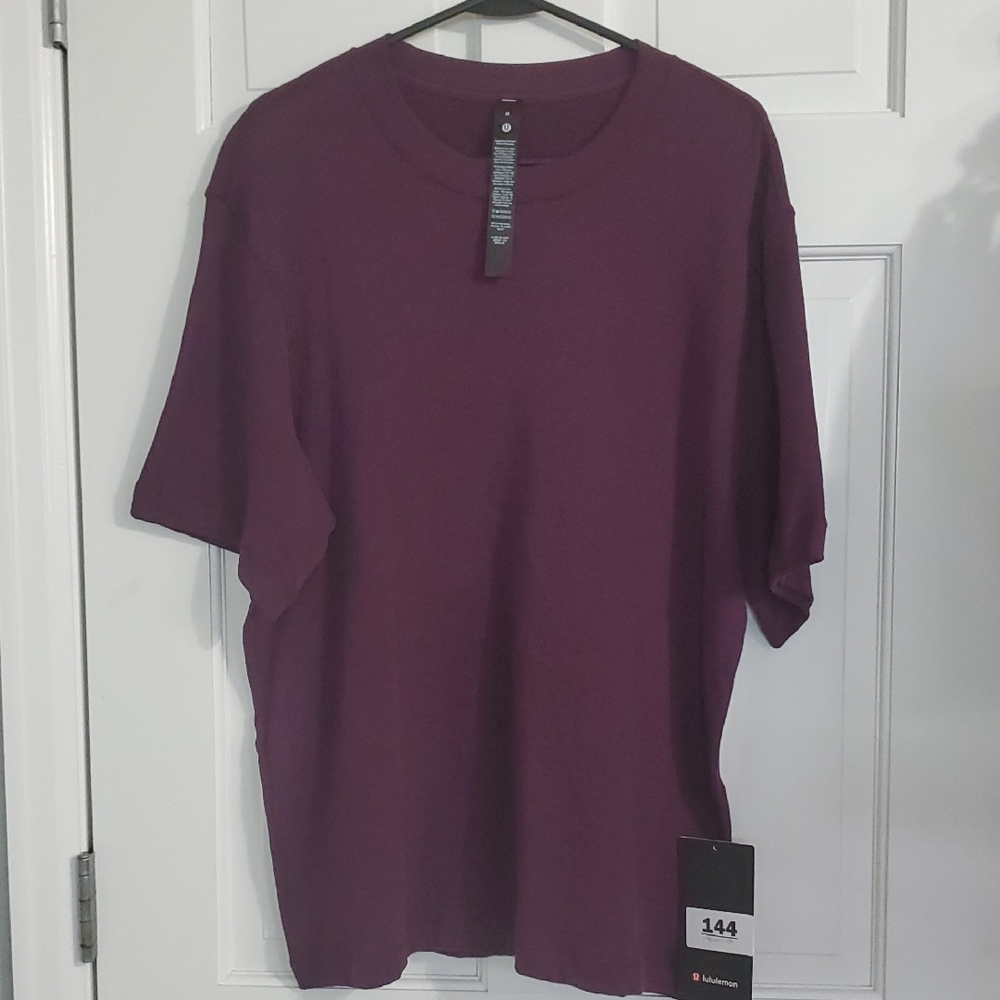 NWT Lululemon Slub Cotton Jersey Short Sleeve Sz M Plum